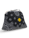 Zipped pouch - HAPPY FACE - All Black 