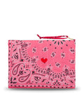 Pochette Zippée Matelassée - COEUR - Strawberry Pink / Real Red