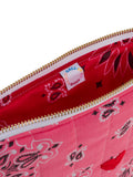 Zipped Quilted Pouch - Hearth - Strawberry / Real red