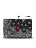 Zipped pouch - Heart - Navy Real Red