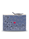 Zipped Pouch - HEART - Chambray / Navy