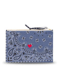 Pochette zippée - Coeur - Chambray Navy - Call It By Your Name